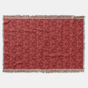 Red Wallpaper Throw Blanket