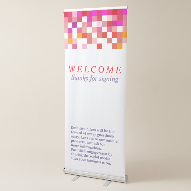 Red Warm Pattern Banner for Cool Company Welcome (3/4)