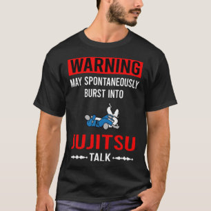 Red Warning Jujitsu Ju Jitsu Jiujitsu Jiu Jitsu T-Shirt