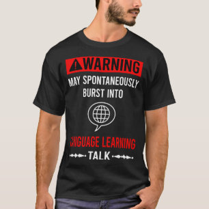 Red Warning Language Learning T-Shirt