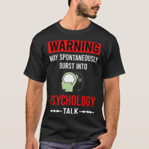 Red Warning Psychology Psychologist T-Shirt