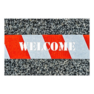Red warning tape - Welcome Photo Print