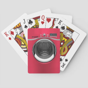 Red Washing Machine Playing Cards