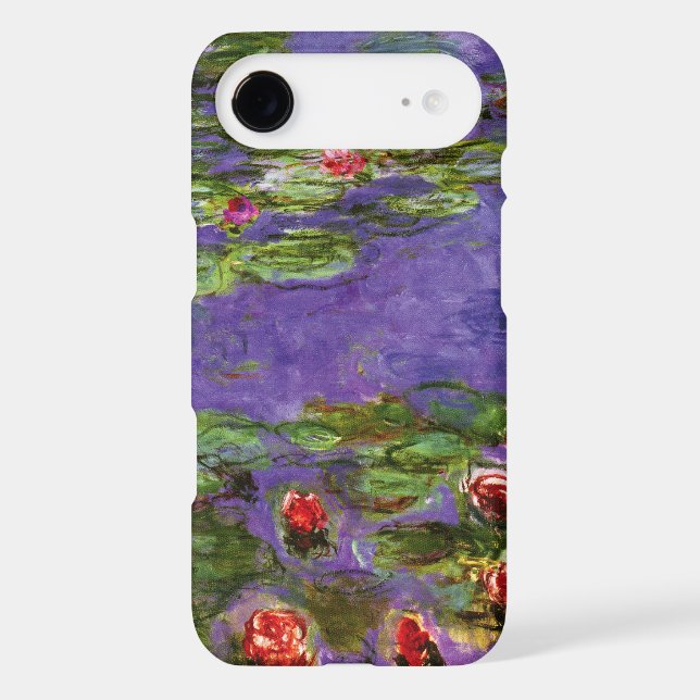 Red Water Lilies Claude Monet Fine Art Case-Mate iPhone Case (Back)