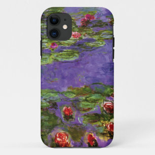 Red Water Lilies Claude Monet Fine Art iPhone 11 Case