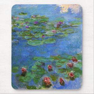 Red Water Lilies, Claude Monet Mouse Mat