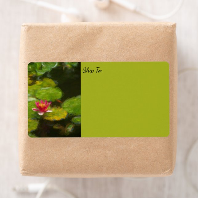 Red Water Lily Blossom Impressionistic Digital Art (Insitu)