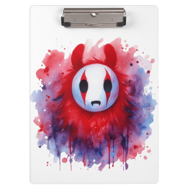 Red Watercolor  Clipboard (Front)