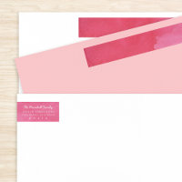Red Watercolor Festive Christmas Skinny Labels