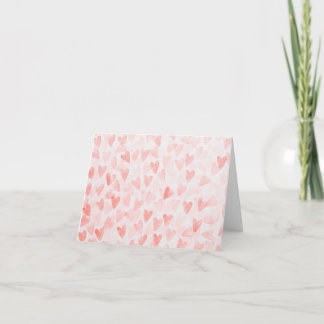 Red watercolor heart card