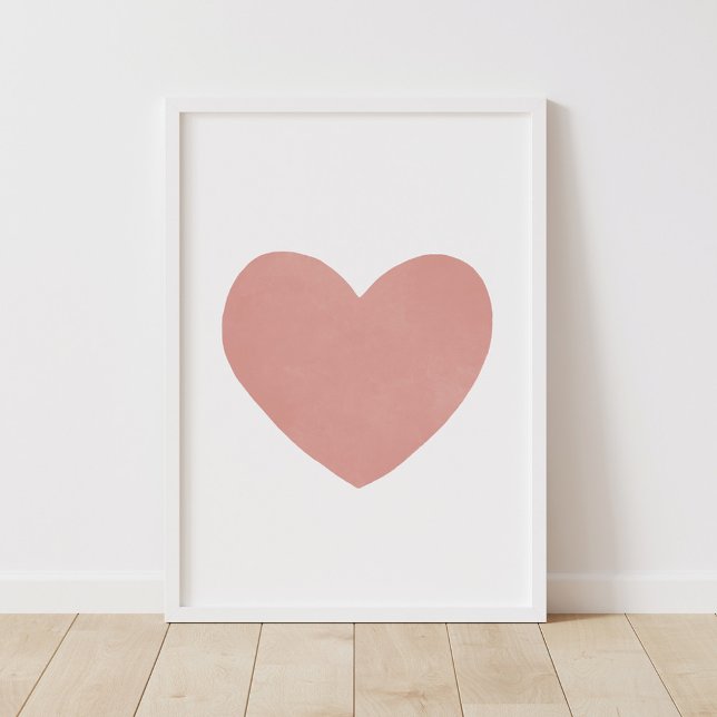 Red Watercolor Heart Nursery Decor Poster (Creator Uploaded)