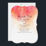 Red watercolor save the date. Peach wedding modern Date<br><div class="desc">Contact me,  please,  if you need additional items.</div>