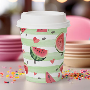 Red watermelon pattern, Summer party Paper Cups