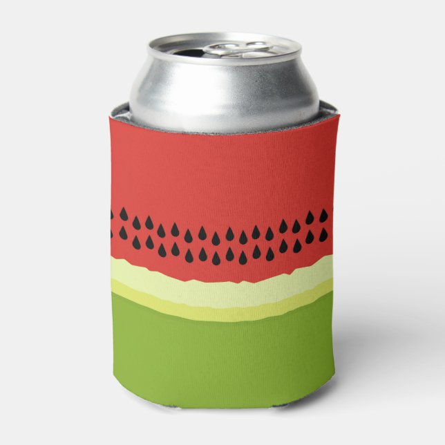 Red Watermelon Slice Can Coolers (Can Front)