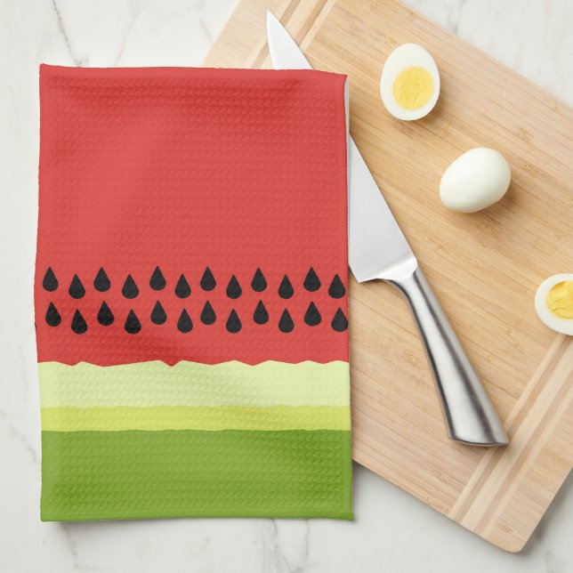 Red Watermelon Slice Kitchen Towel (Quarter Fold)