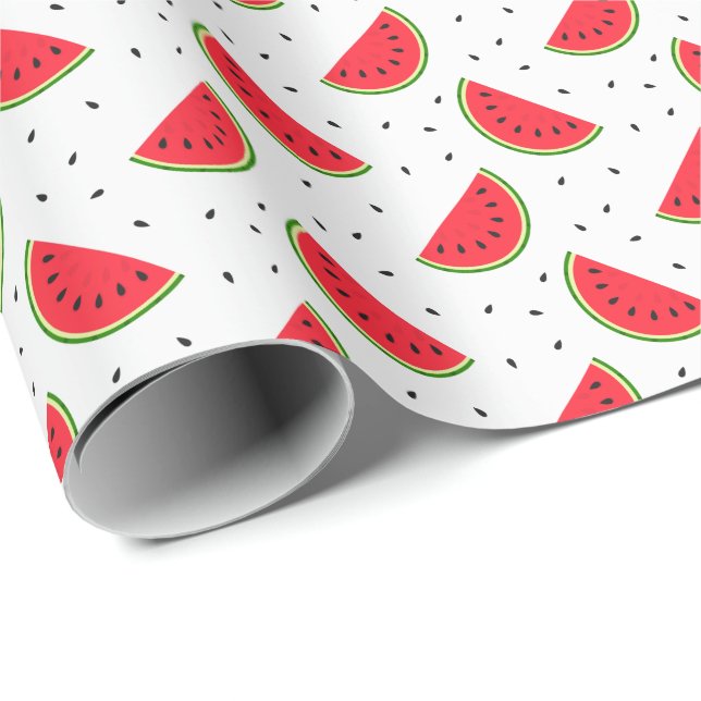 Red watermelons design wrapping paper (Roll Corner)
