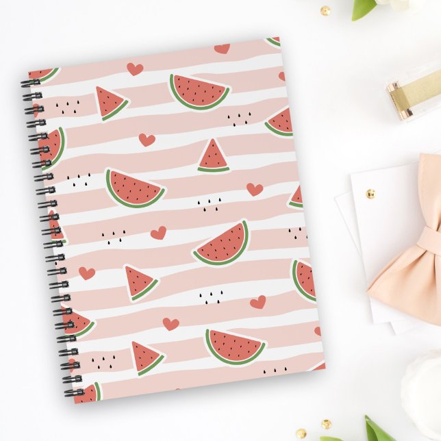 Red Watermelons, Hearts, Stripes, Summer Pattern Planner (Creator Uploaded)