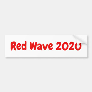 Red Wave 2020 - Republican Political Slogan Bumper Sticker