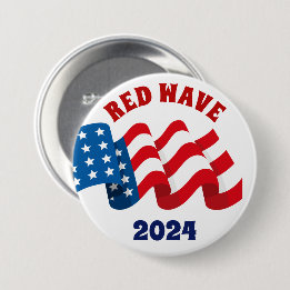 RED WAVE 2024 REPUBLICAN ELECTION 7.5 CM ROUND BADGE