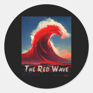 Red Wave Is Coming Republican Vote Classic Round Sticker