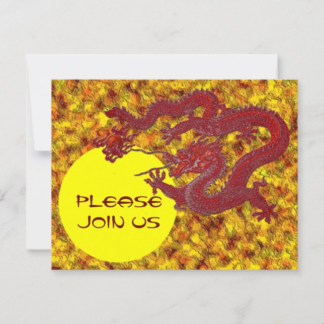 Red Wax Dragon Invitation (Front)