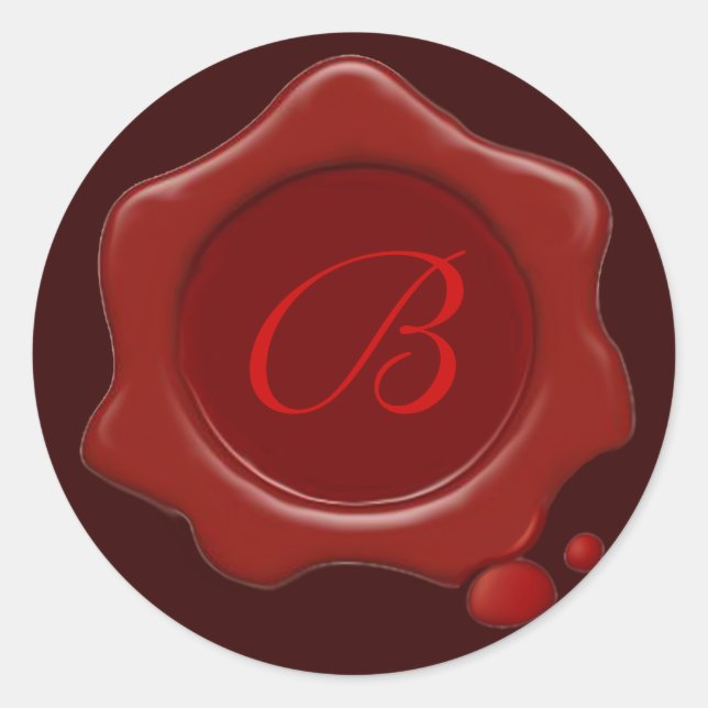 RED  WAX SEAL Monogram (Front)