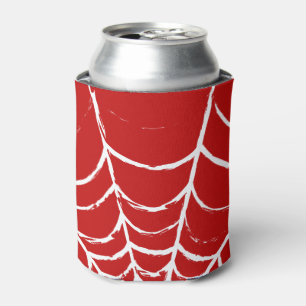 Red Web Can Cooler