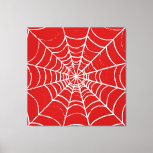 Red Web Canvas Print