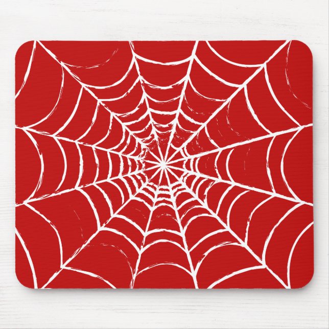 Red Web Mouse Mat (Front)