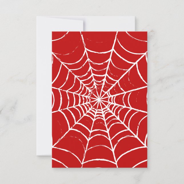 Red Web Thank You Card (Front)