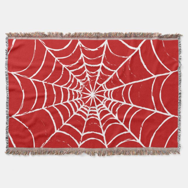 Red Web Throw Blanket (Front)
