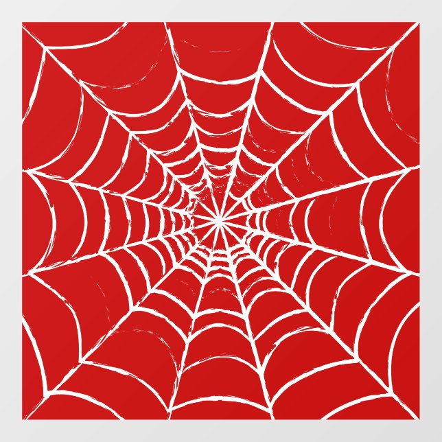 Red Web Window Cling (Sheet)