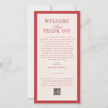 Red Wedding Ceremony or Reception Welcome