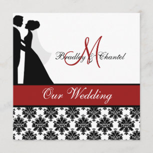 Red Wedding Couple Wedding Invitation