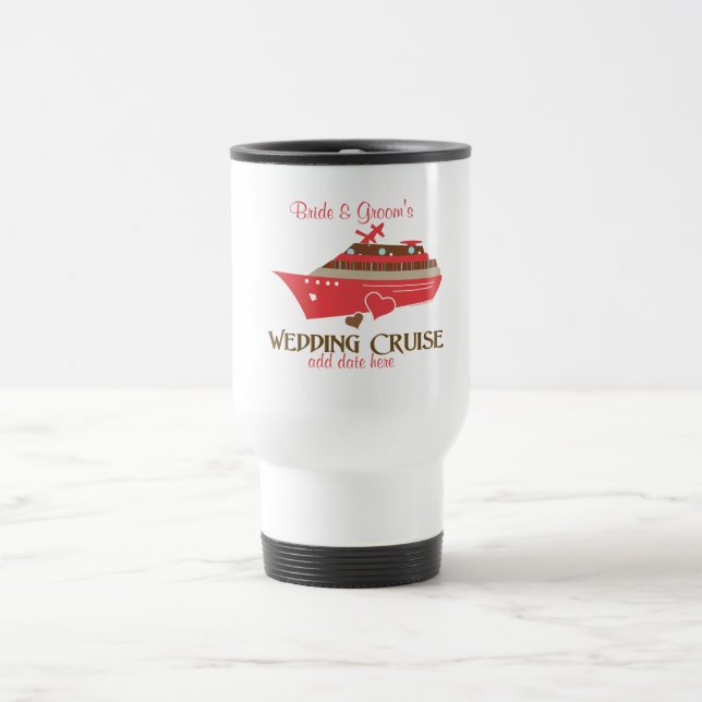 Red Wedding Cruise Travel Mug (Center)