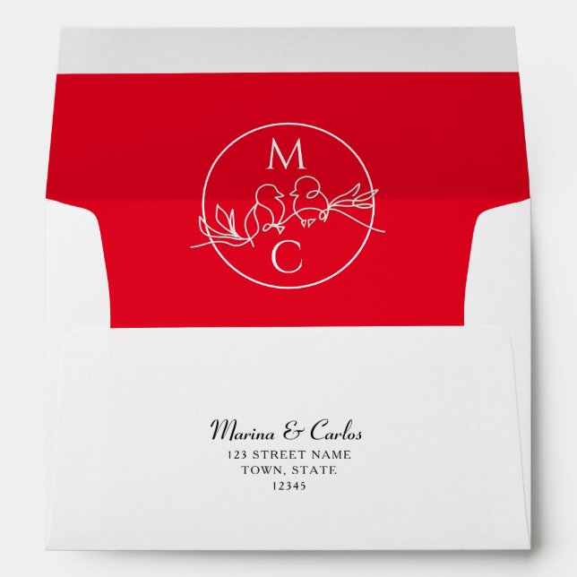 Red Wedding Envelope (Back (Bottom))