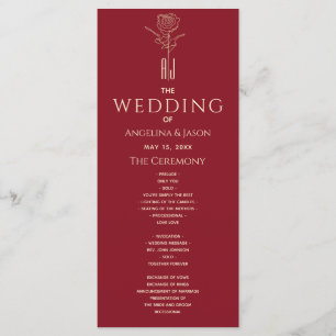 Red Wedding Programme