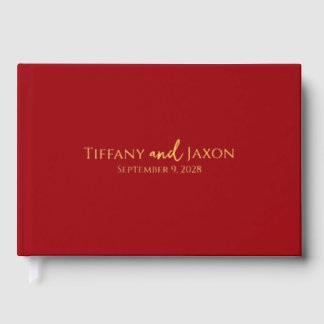 Red Wedding With Real Guest Book