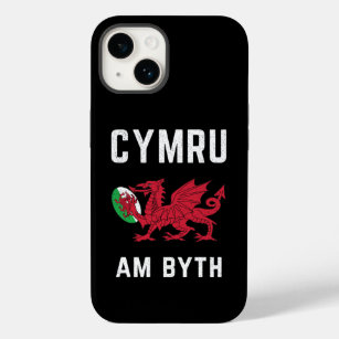 Red Welsh Dragon Cymru Roots Rugby Fan Wales Flag Case-Mate iPhone 14 Case