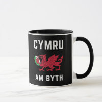 Red Welsh Dragon Cymru Roots Rugby Fan Wales Flag