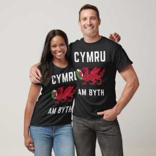 Red Welsh Dragon Cymru Roots Rugby Fan Wales Flag T-Shirt