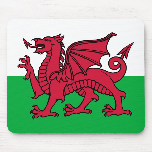 Red Welsh Dragon Mouse Mat (Front)