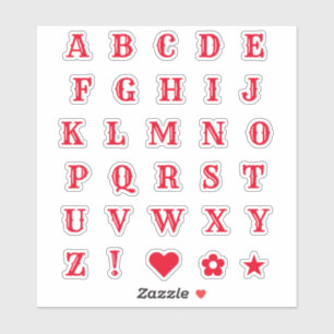 Red Western Theme Letters Font Alphabet Monogram