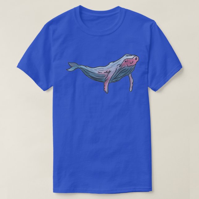 Red Whale Abstract T-Shirt (Design Front)