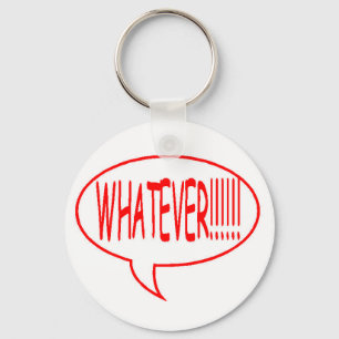 Red Whatever Speech Bubble Key Ring