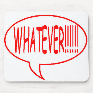 Red Whatever Speech Bubble Mouse Mat