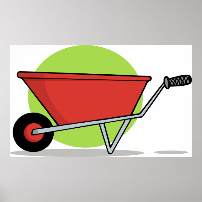 Red Wheelbarrow Garden Cart Poster (Front)