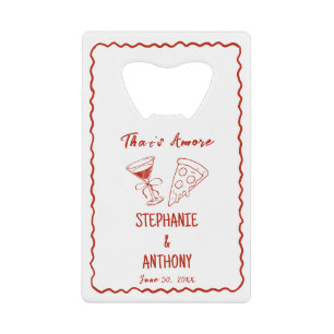 Red Whimsical Frame That's Amore Italian Wedding
