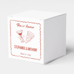 Red Whimsical Frame That's Amore Italian Wedding Favour Box