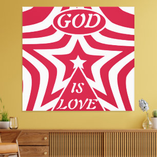 Red Whirl Pattern Canvas Print: Intricate Art Print